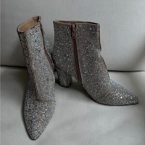 Betsey Johnson cady rhinestone boots